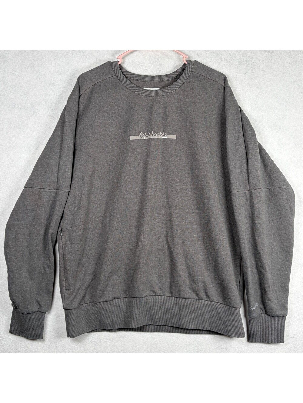 Columbia Gray Crew Neck Oversized Sweatshirt Large
